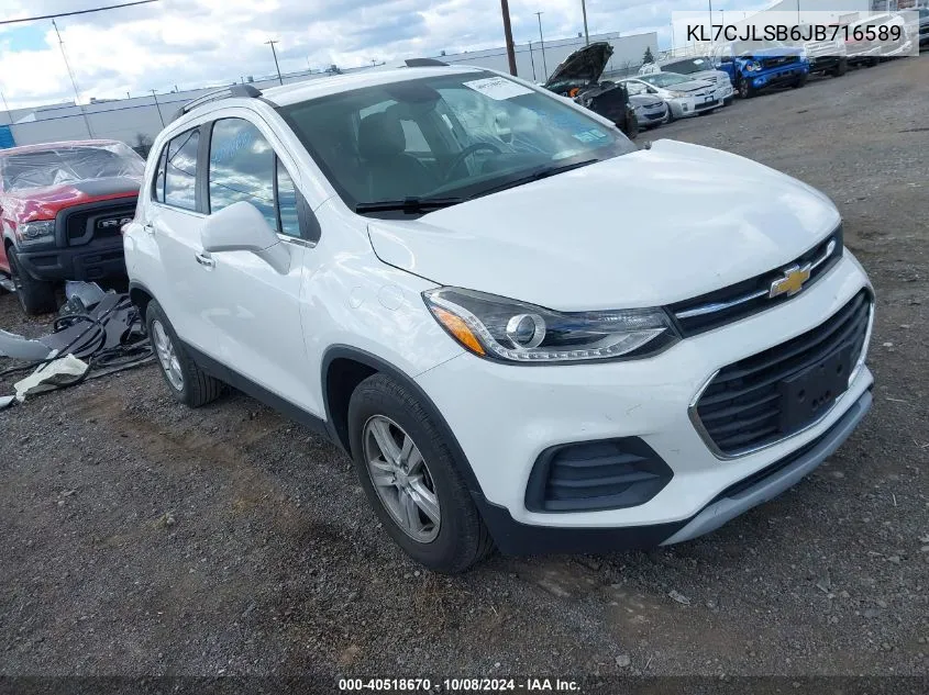 2018 Chevrolet Trax Lt VIN: KL7CJLSB6JB716589 Lot: 40518670