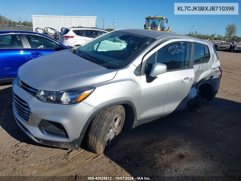 2018 Chevrolet Trax Ls VIN: KL7CJKSBXJB710398 Lot: 40525512