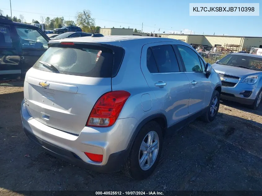 2018 Chevrolet Trax Ls VIN: KL7CJKSBXJB710398 Lot: 40525512