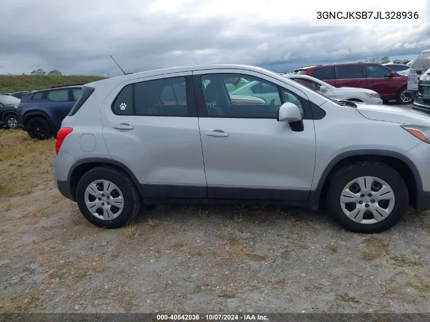 2018 Chevrolet Trax Ls VIN: 3GNCJKSB7JL328936 Lot: 40542036