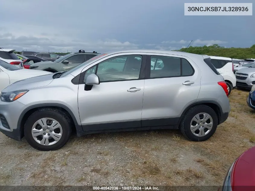 2018 Chevrolet Trax Ls VIN: 3GNCJKSB7JL328936 Lot: 40542036