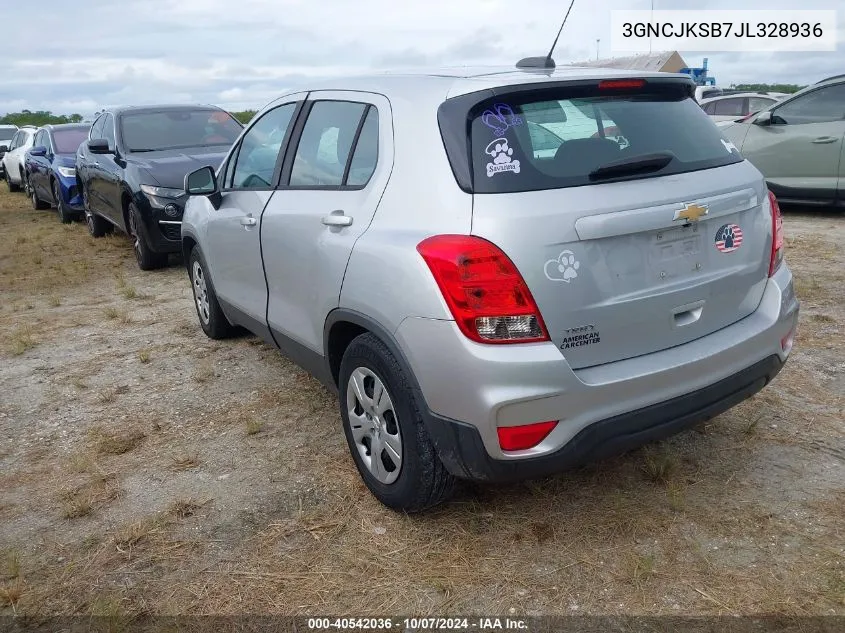 2018 Chevrolet Trax Ls VIN: 3GNCJKSB7JL328936 Lot: 40542036