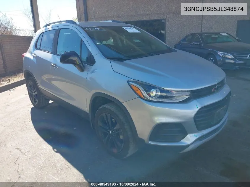 2018 Chevrolet Trax Lt VIN: 3GNCJPSB5JL348874 Lot: 40549193