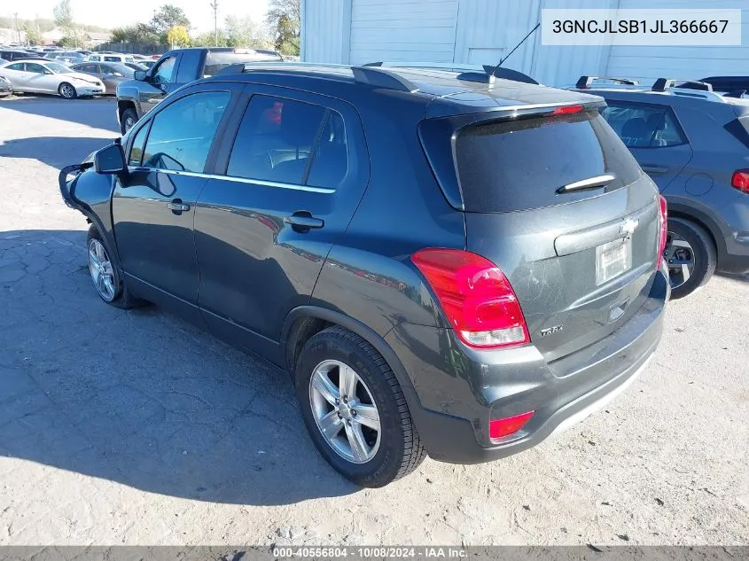 2018 Chevrolet Trax Lt VIN: 3GNCJLSB1JL366667 Lot: 40556804