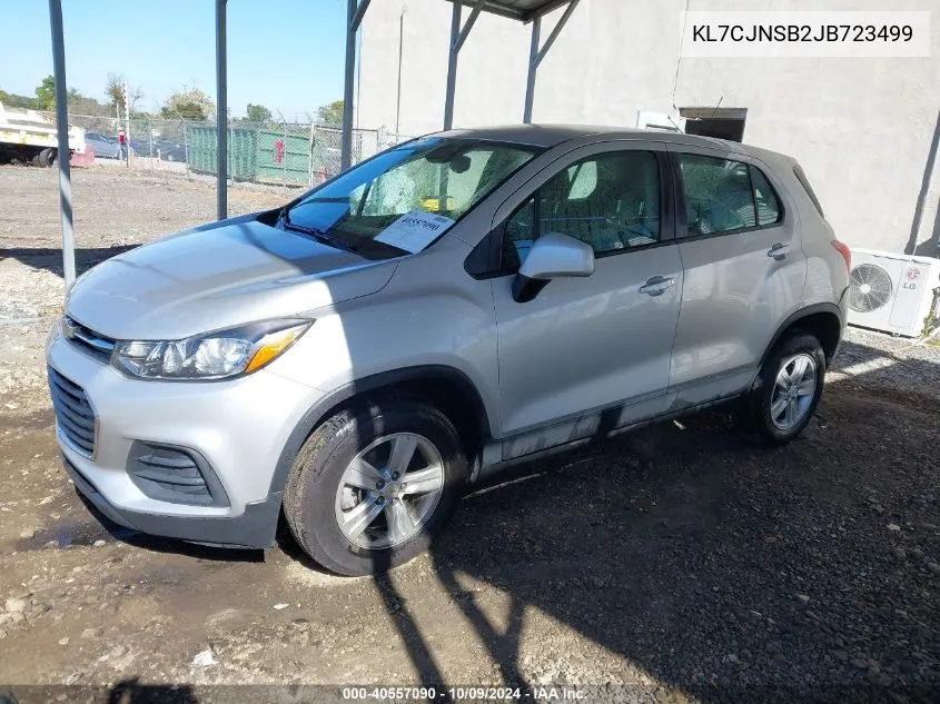 2018 Chevrolet Trax Ls VIN: KL7CJNSB2JB723499 Lot: 40557090