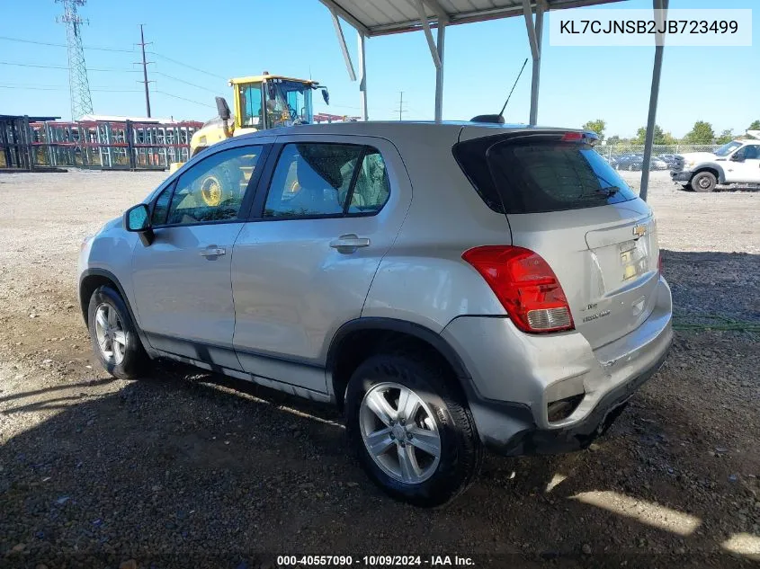 2018 Chevrolet Trax Ls VIN: KL7CJNSB2JB723499 Lot: 40557090