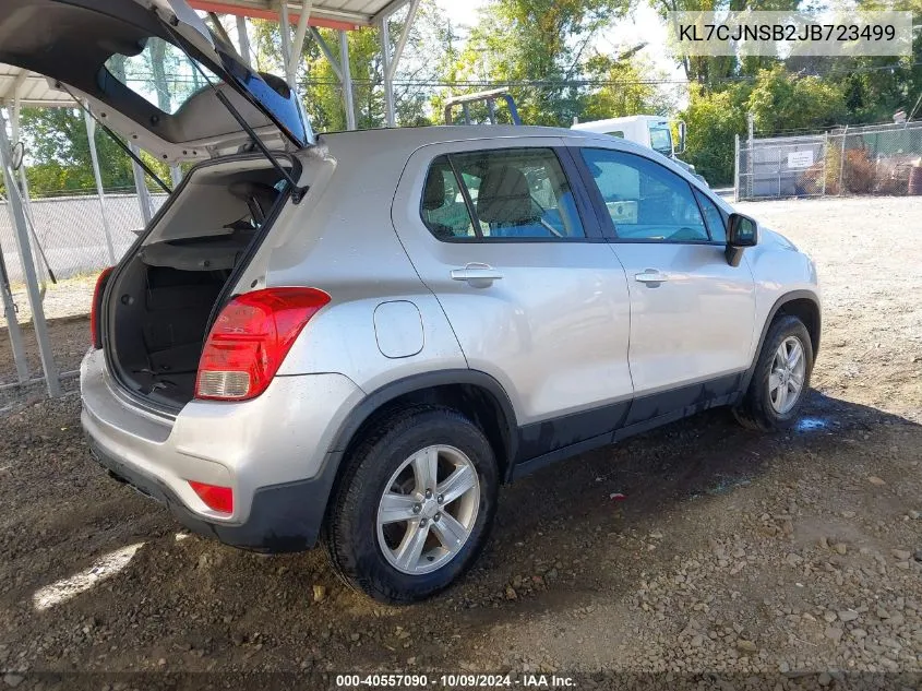 KL7CJNSB2JB723499 2018 Chevrolet Trax Ls