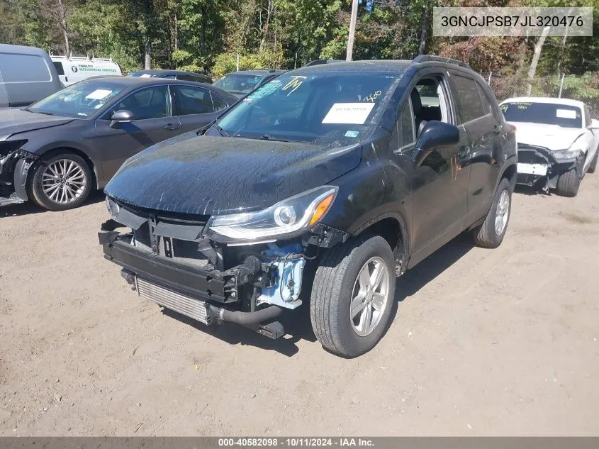 2018 Chevrolet Trax Lt VIN: 3GNCJPSB7JL320476 Lot: 40582098