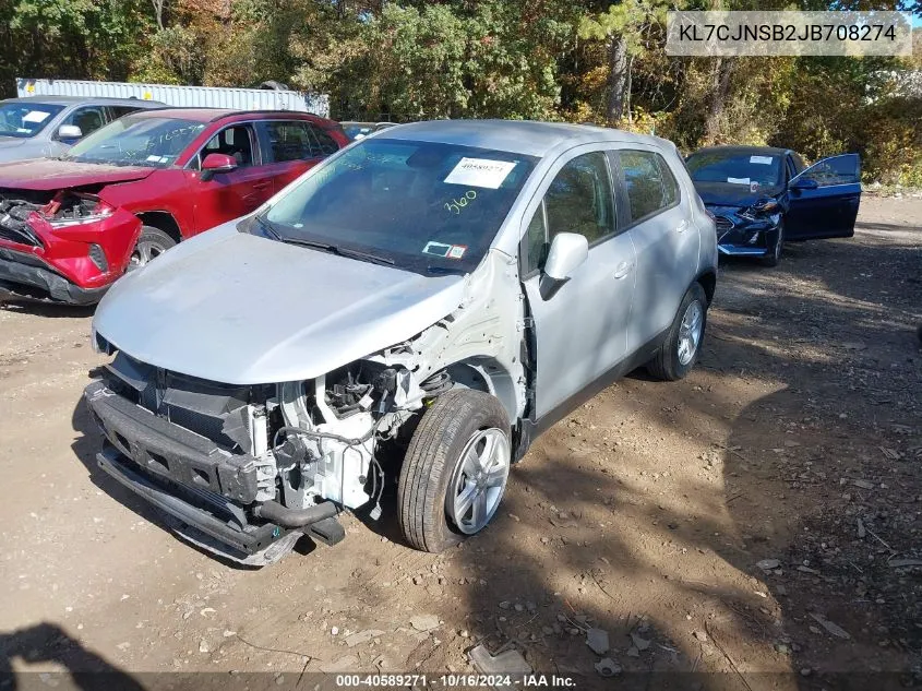 2018 Chevrolet Trax Ls VIN: KL7CJNSB2JB708274 Lot: 40589271