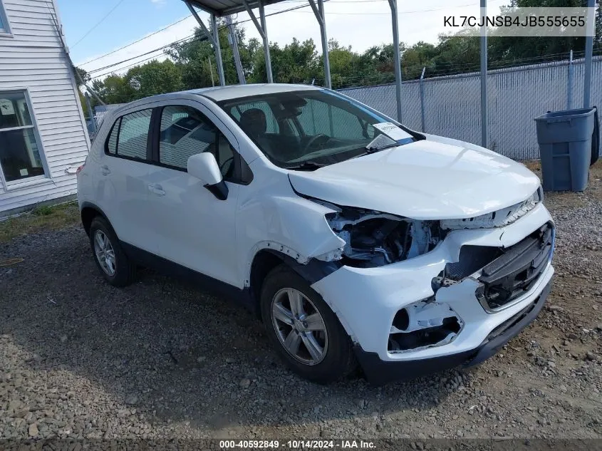 2018 Chevrolet Trax Ls VIN: KL7CJNSB4JB555655 Lot: 40592849