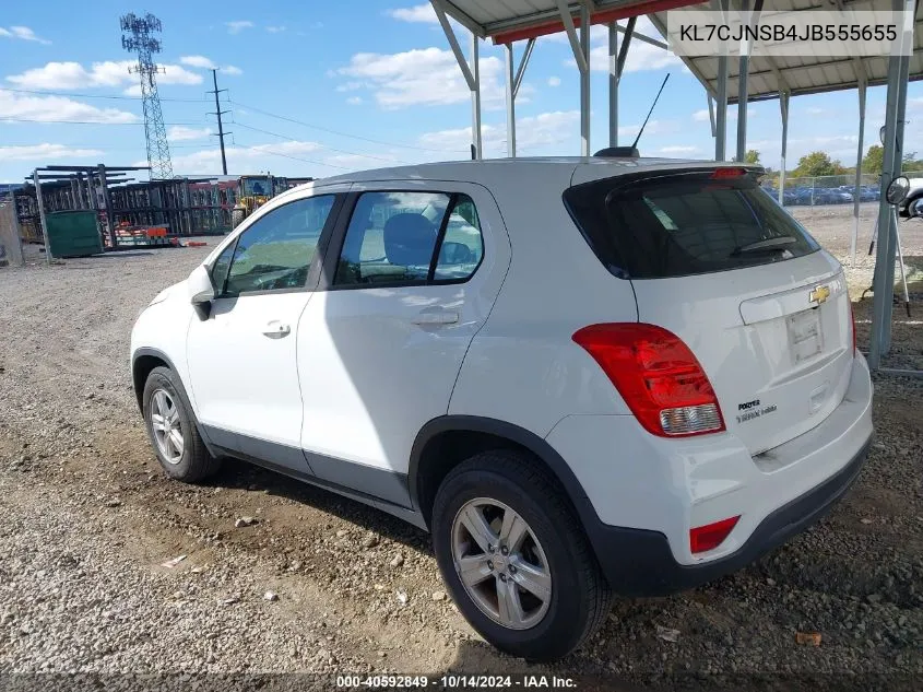 2018 Chevrolet Trax Ls VIN: KL7CJNSB4JB555655 Lot: 40592849