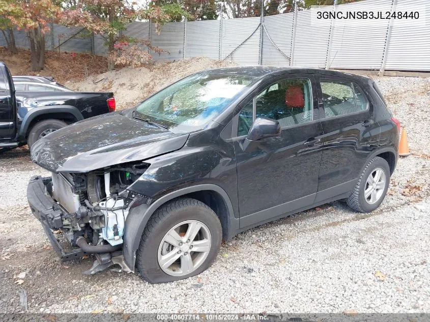 2018 Chevrolet Trax Ls VIN: 3GNCJNSB3JL248440 Lot: 40607714