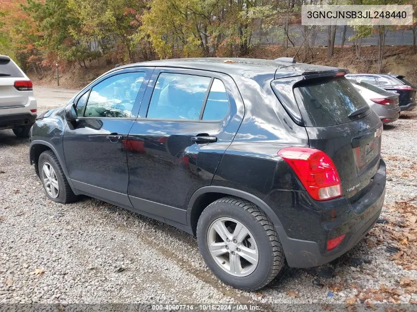 2018 Chevrolet Trax Ls VIN: 3GNCJNSB3JL248440 Lot: 40607714