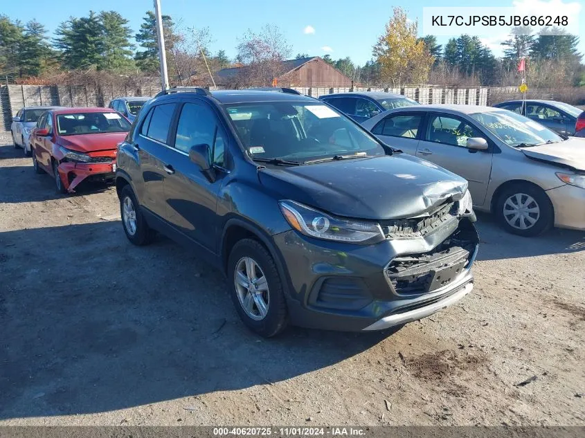 2018 Chevrolet Trax Lt VIN: KL7CJPSB5JB686248 Lot: 40620725