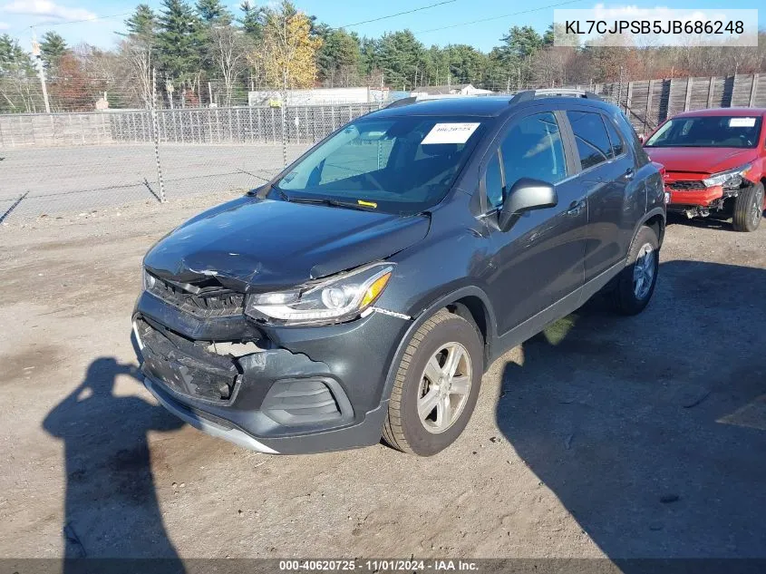 2018 Chevrolet Trax Lt VIN: KL7CJPSB5JB686248 Lot: 40620725