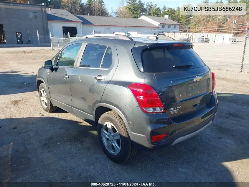 2018 Chevrolet Trax Lt VIN: KL7CJPSB5JB686248 Lot: 40620725