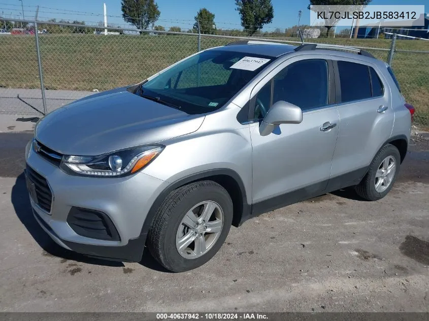 2018 Chevrolet Trax Lt VIN: KL7CJLSB2JB583412 Lot: 40637942