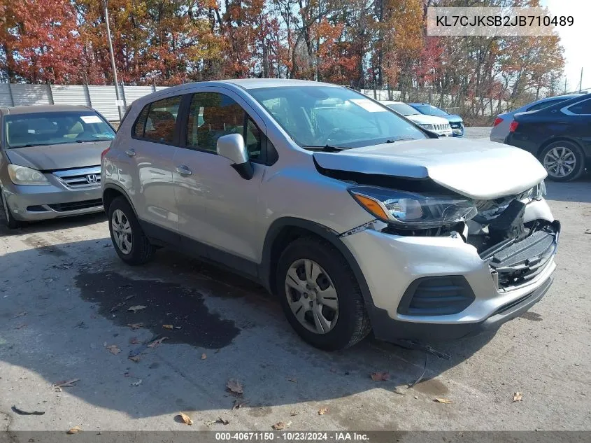 KL7CJKSB2JB710489 2018 Chevrolet Trax Ls