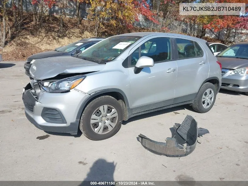 KL7CJKSB2JB710489 2018 Chevrolet Trax Ls