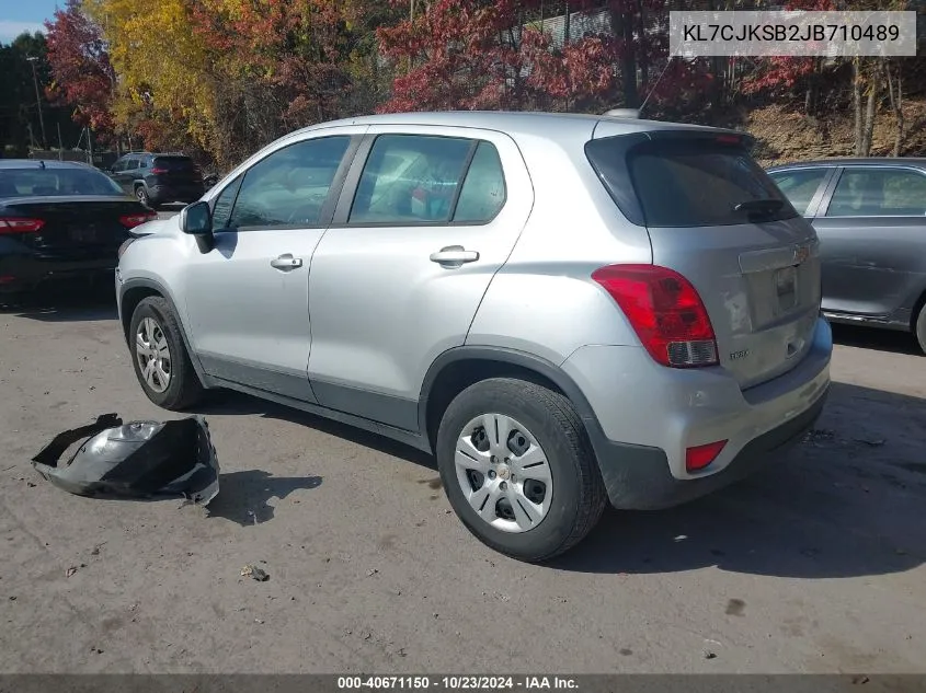 KL7CJKSB2JB710489 2018 Chevrolet Trax Ls