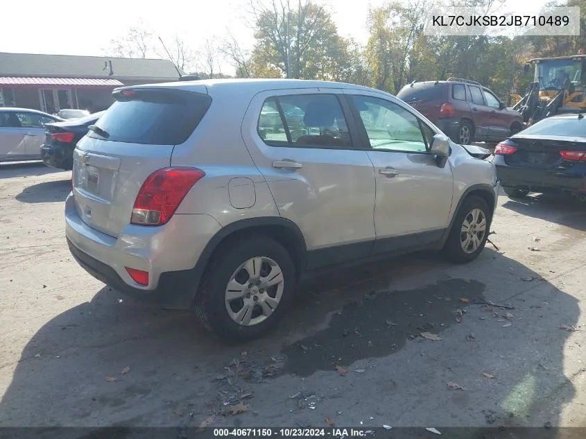 KL7CJKSB2JB710489 2018 Chevrolet Trax Ls