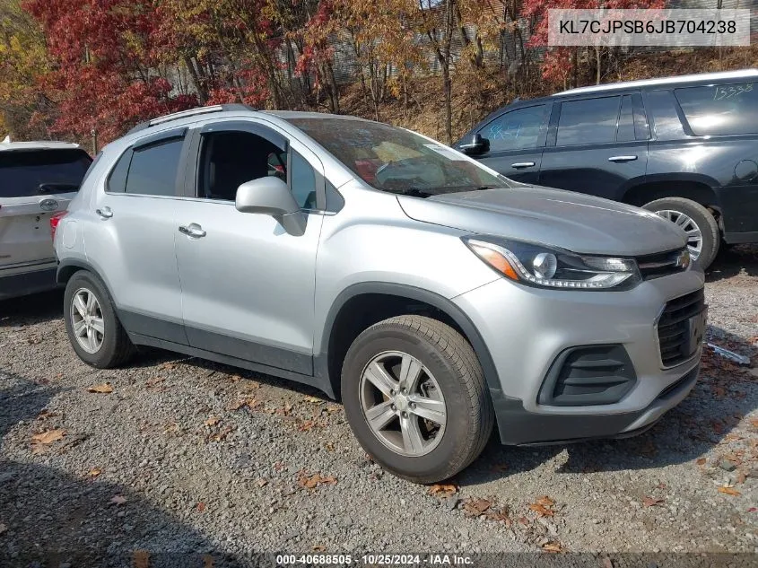 2018 Chevrolet Trax Lt VIN: KL7CJPSB6JB704238 Lot: 40688505