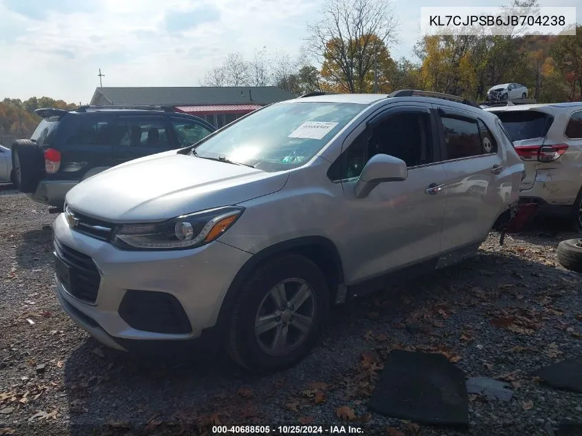 2018 Chevrolet Trax Lt VIN: KL7CJPSB6JB704238 Lot: 40688505