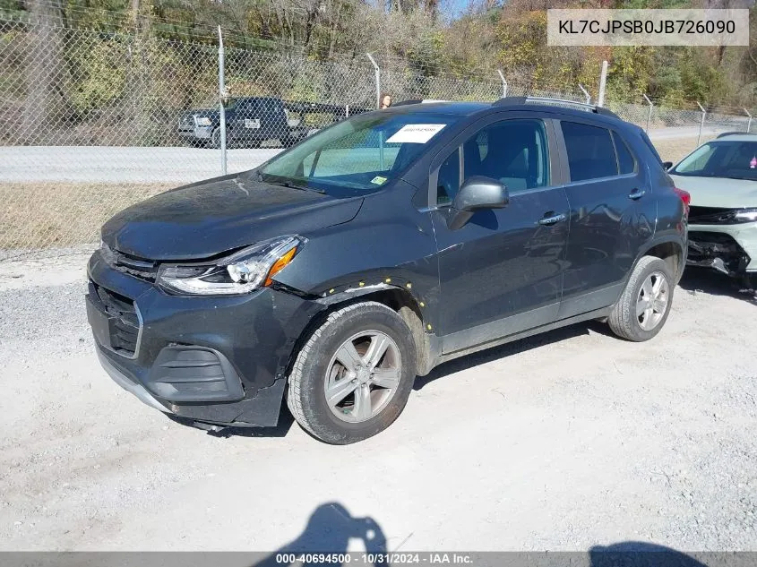 2018 Chevrolet Trax Lt VIN: KL7CJPSB0JB726090 Lot: 40694500