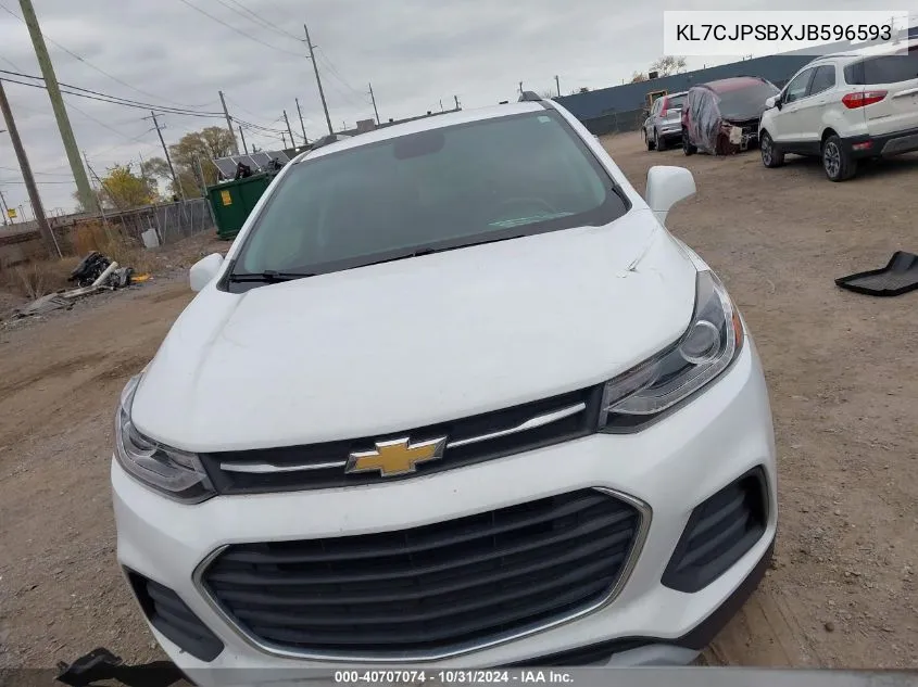 2018 Chevrolet Trax Lt VIN: KL7CJPSBXJB596593 Lot: 40707074