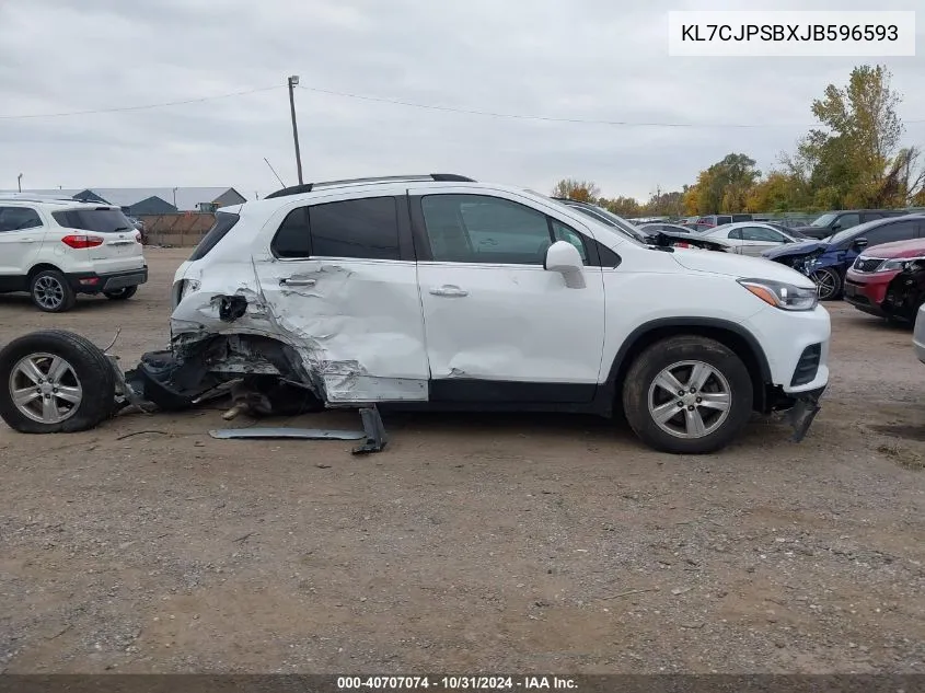 2018 Chevrolet Trax Lt VIN: KL7CJPSBXJB596593 Lot: 40707074