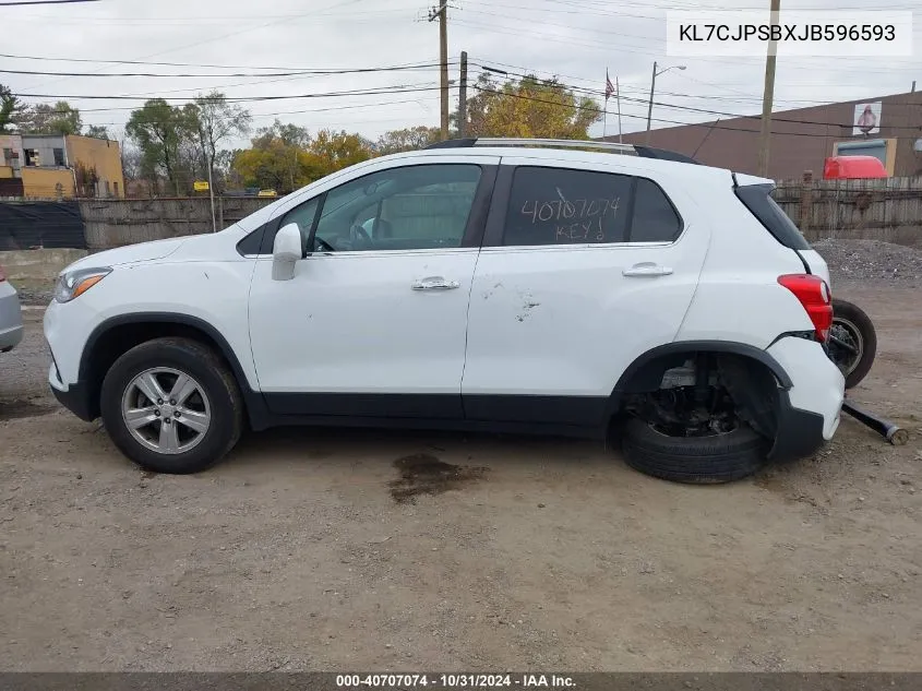 2018 Chevrolet Trax Lt VIN: KL7CJPSBXJB596593 Lot: 40707074