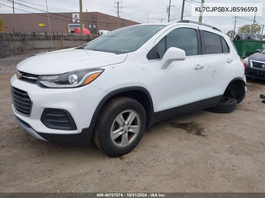 2018 Chevrolet Trax Lt VIN: KL7CJPSBXJB596593 Lot: 40707074