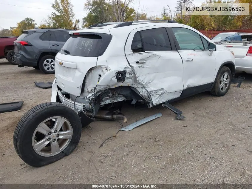 2018 Chevrolet Trax Lt VIN: KL7CJPSBXJB596593 Lot: 40707074