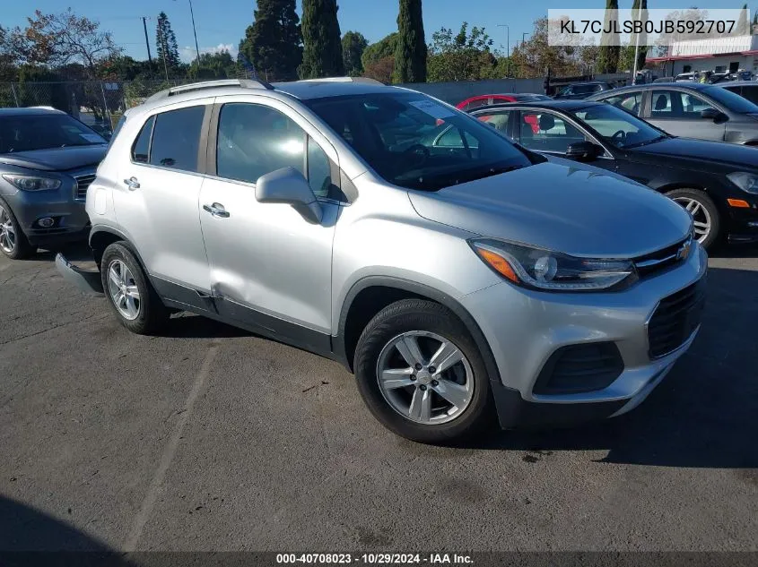 2018 Chevrolet Trax Lt VIN: KL7CJLSB0JB592707 Lot: 40708023