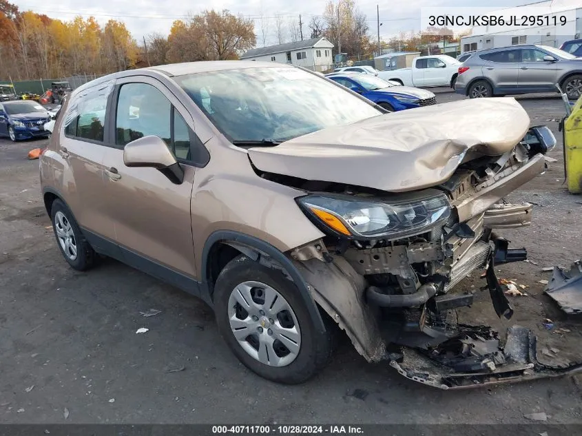 2018 Chevrolet Trax Ls VIN: 3GNCJKSB6JL295119 Lot: 40711700