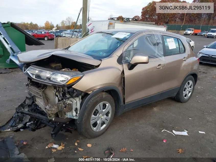 2018 Chevrolet Trax Ls VIN: 3GNCJKSB6JL295119 Lot: 40711700