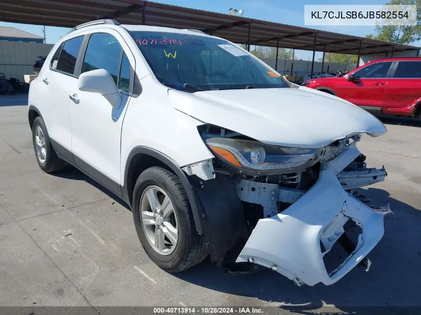 2018 Chevrolet Trax Lt VIN: KL7CJLSB6JB582554 Lot: 40713914