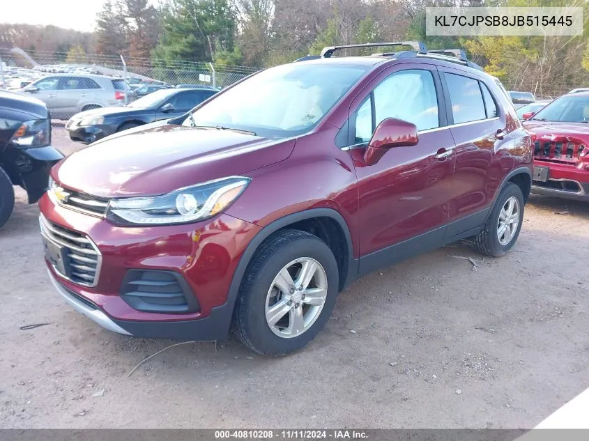 2018 Chevrolet Trax Lt VIN: KL7CJPSB8JB515445 Lot: 40810208