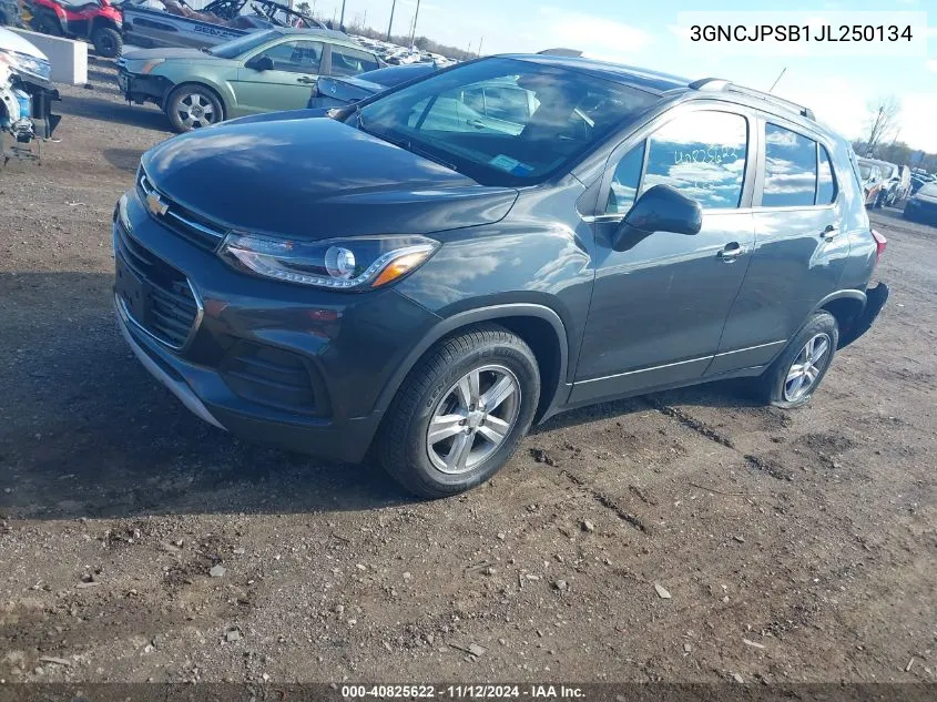 2018 Chevrolet Trax Lt VIN: 3GNCJPSB1JL250134 Lot: 40825622