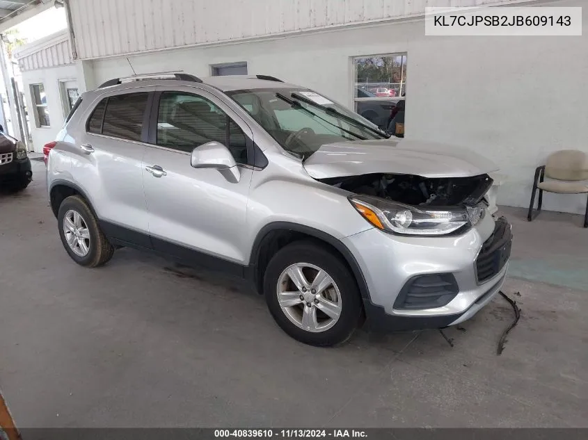 KL7CJPSB2JB609143 2018 Chevrolet Trax Lt