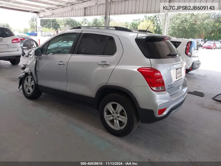 KL7CJPSB2JB609143 2018 Chevrolet Trax Lt