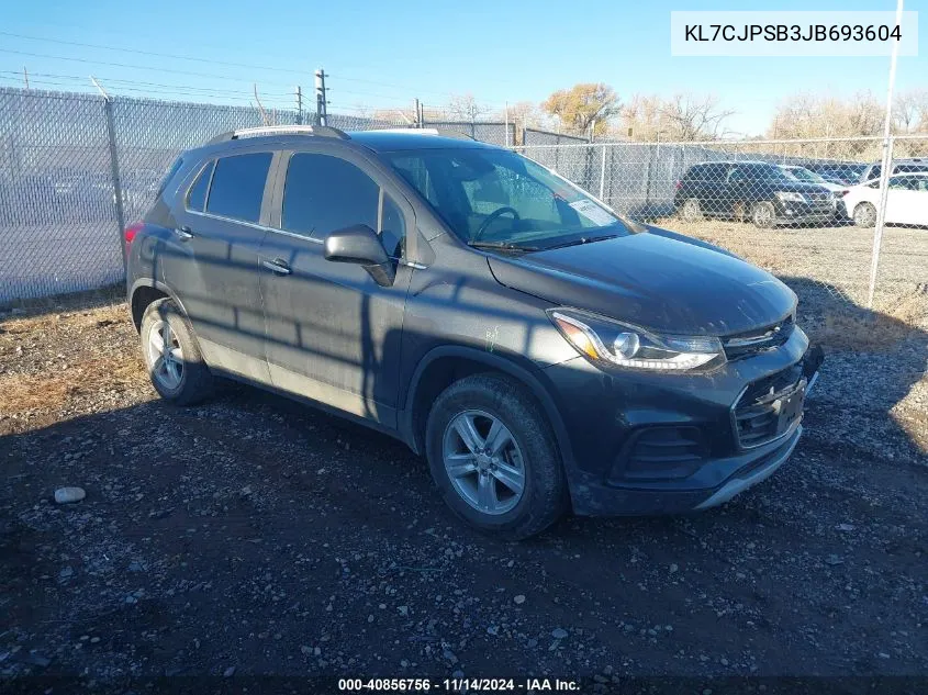 2018 Chevrolet Trax Lt VIN: KL7CJPSB3JB693604 Lot: 40856756