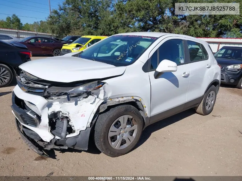 2018 Chevrolet Trax Ls VIN: KL7CJKSB7JB525788 Lot: 40865060