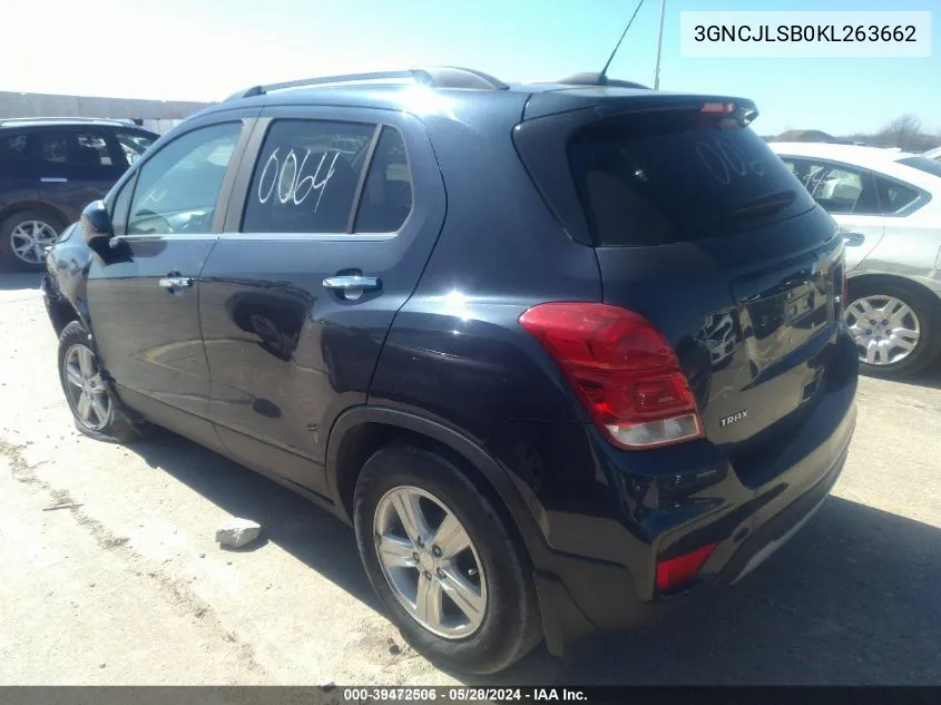 3GNCJLSB0KL263662 2019 Chevrolet Trax Lt