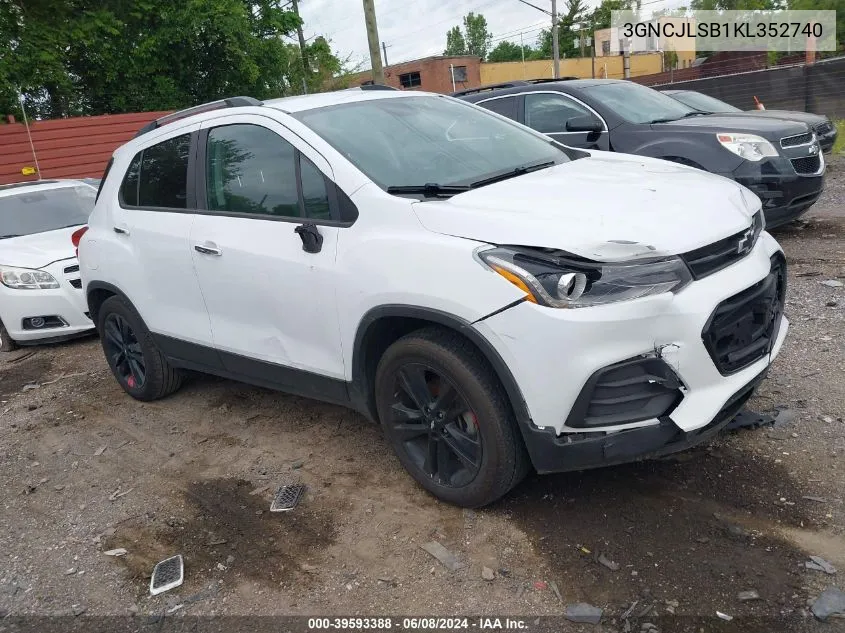 3GNCJLSB1KL352740 2019 Chevrolet Trax Lt