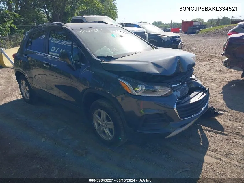 3GNCJPSBXKL334521 2019 Chevrolet Trax Lt