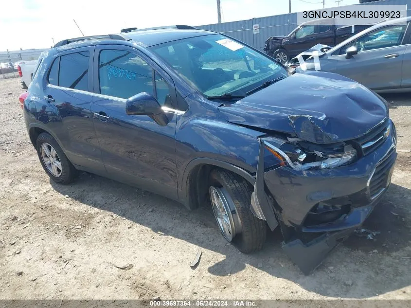 2019 Chevrolet Trax Lt VIN: 3GNCJPSB4KL309923 Lot: 39697364