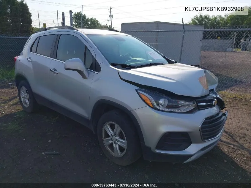 KL7CJPSB1KB932908 2019 Chevrolet Trax Lt