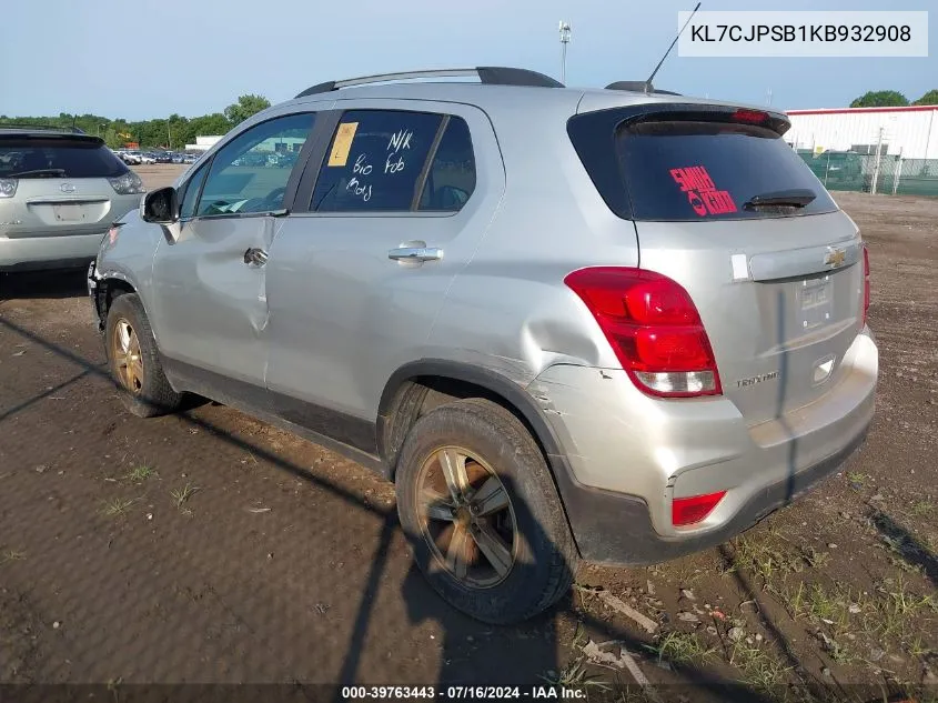 KL7CJPSB1KB932908 2019 Chevrolet Trax Lt