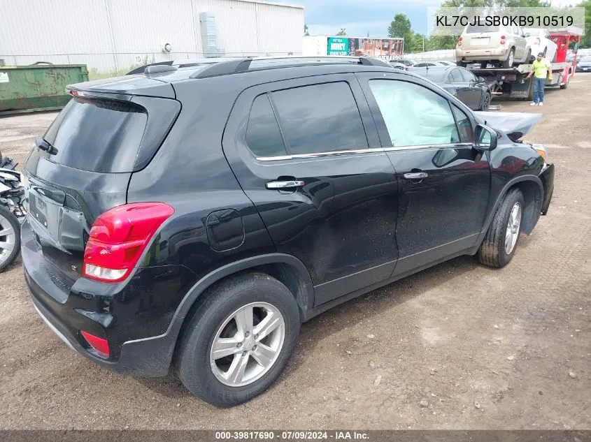 KL7CJLSB0KB910519 2019 Chevrolet Trax Lt